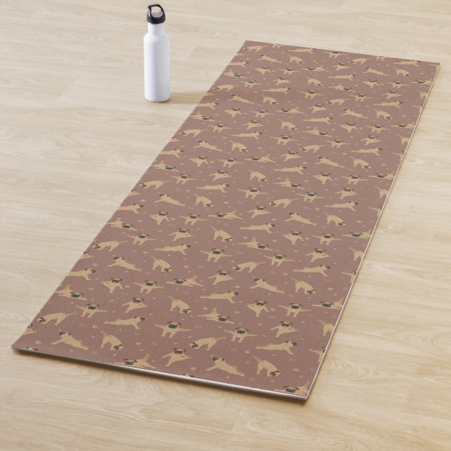 Mops Hund Yoga Mat Yogamatte (Beispiel)