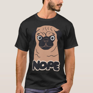 Mops-Hund-Zeichnung nein T-Shirt