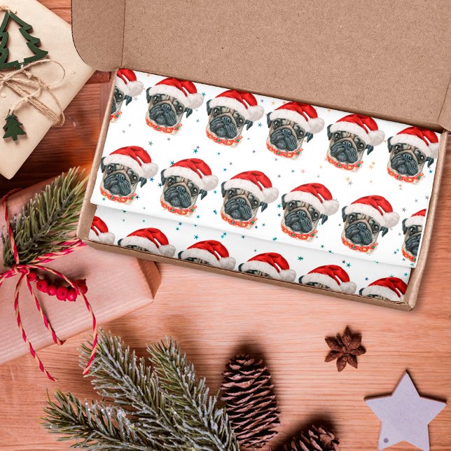 Mops Hund züchten Weihnachtsstars Seidenpapier (Von Creator hochgeladen)