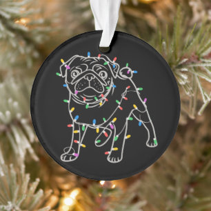 Mops-Hunde-Baum-Weihnachts-Pulli Weihnachten Haust Ornament