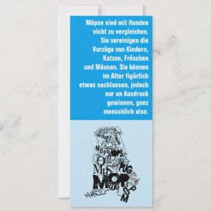 Mops-Hunde-Einladungen Einladung