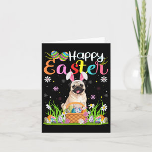 Mops Hunde Happy Ostereier HUNDERT Ostern Karte