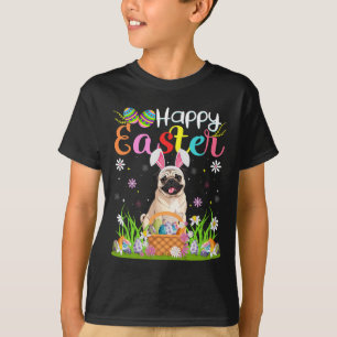 Mops Hunde Happy Ostereier HUNDERT Ostern T-Shirt