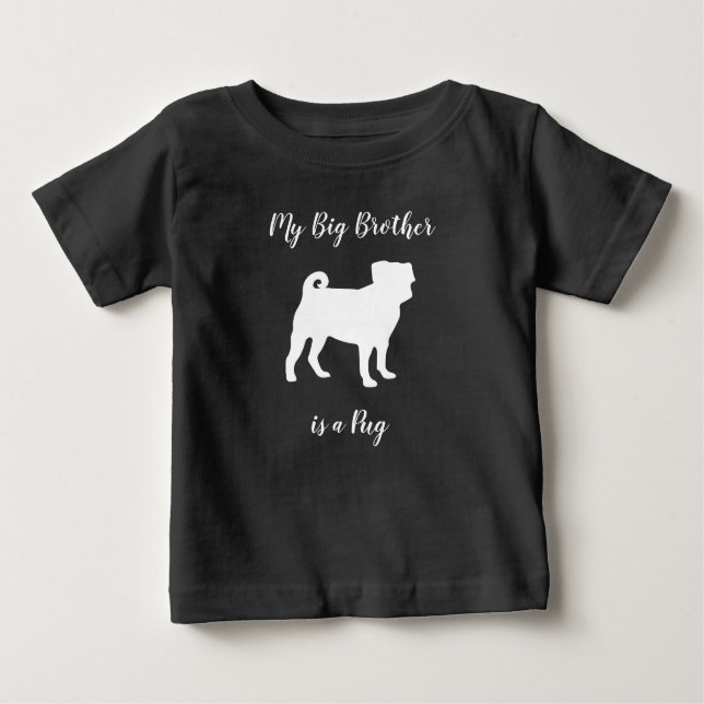 Mops Hunde Kinderdusche Graues Welpengeschlecht ne Baby T-shirt (Vorderseite)