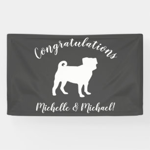 Mops Hunde Kinderdusche Graues Welpengeschlecht ne Banner