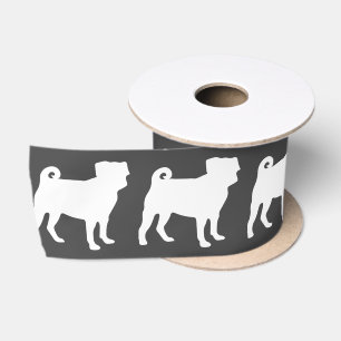 Mops Hunde Kinderdusche Graues Welpengeschlecht ne Satinband
