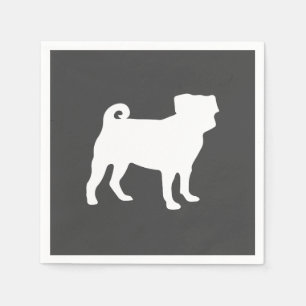 Mops Hunde Kinderdusche Graues Welpengeschlecht ne Serviette