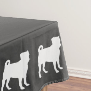 Mops Hunde Kinderdusche Graues Welpengeschlecht ne Tischdecke