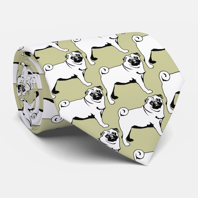 Mops-Hunde Krawatte (Gerollt)