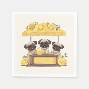 Mops Hunde Lemonade Stand Serviette