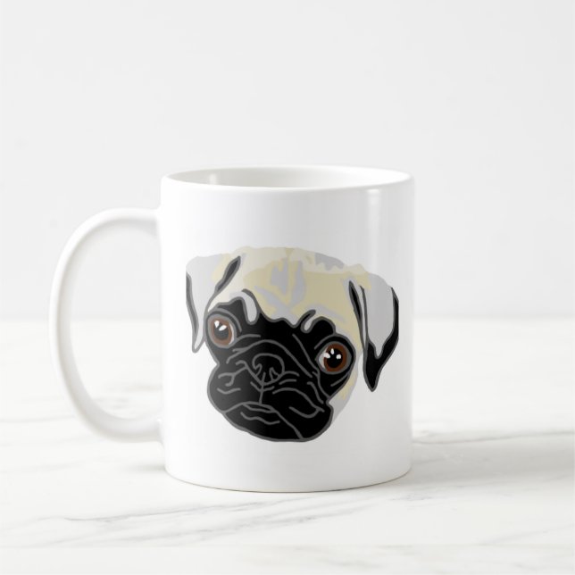 Mops Hunde Mama Tasse (Links)