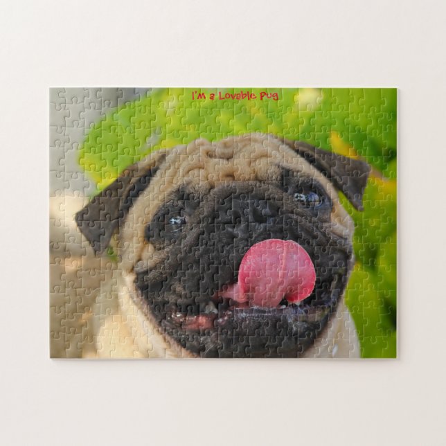 Mops-Hunde. Puzzle (Horizontal)