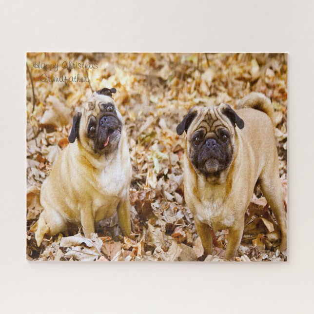 Mops Hunde. Puzzle (Horizontal)