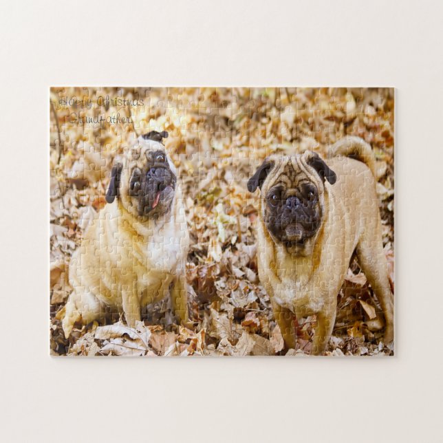 Mops Hunde. Puzzle (Horizontal)