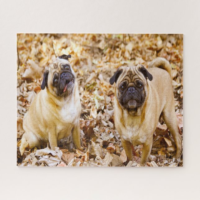 Mops Hunde. Puzzle (Horizontal)