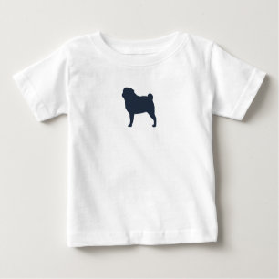 Mops Hunde Silhouette Cooler Mops Lover's Baby T-shirt