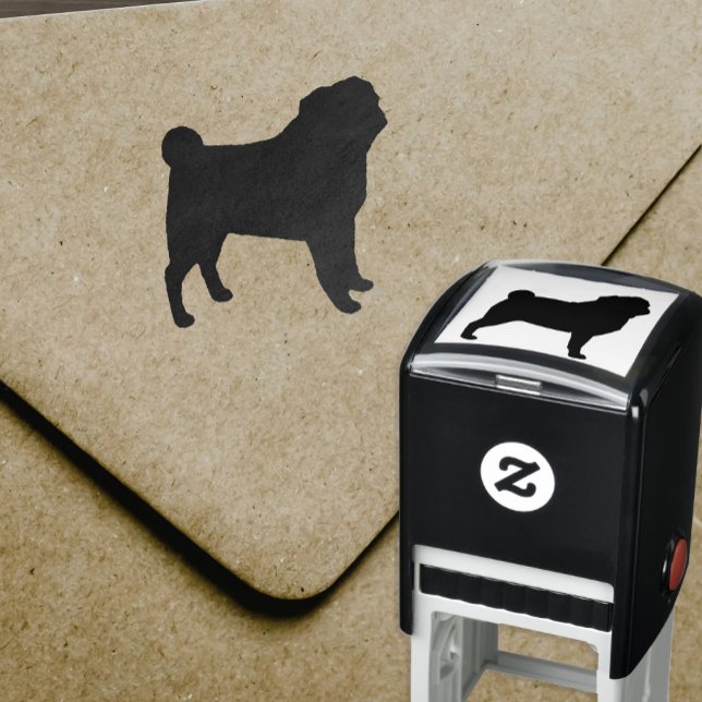 Mops Hunde Silhouette Permastempel (Von Creator hochgeladen)