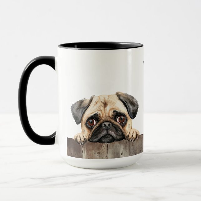 Mops Hunde Tasse (Links)