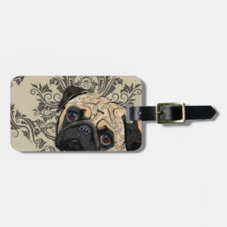 Mops-Hundeabstrakter Haustier-Muster-Druck Gepäckanhänger