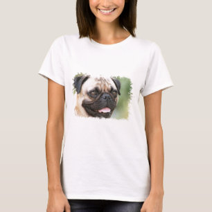 Mops-Hundedamen-angepasster T - Shirt