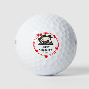 Mops Hundeliebhaber zum Valentinstag Golfball