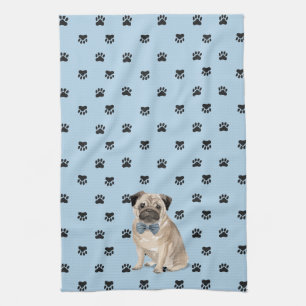 Mops-Hundeprints-Muster Geschirrtuch