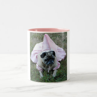 Mops-Hundeprinzessin Mug Zweifarbige Tasse