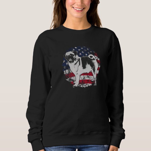Mops Hunderasse Carlin  32 Sweatshirt (Vorderseite)