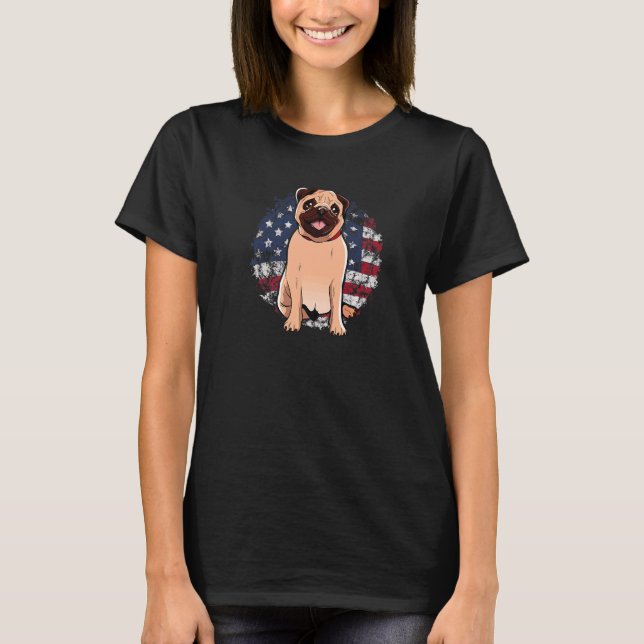 Mops Hunderasse Carlin  55 T-Shirt (Vorderseite)