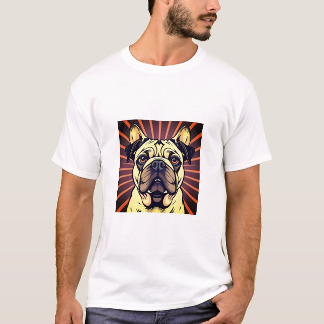 Mops-Hundshemd T-Shirt (Vorderseite)