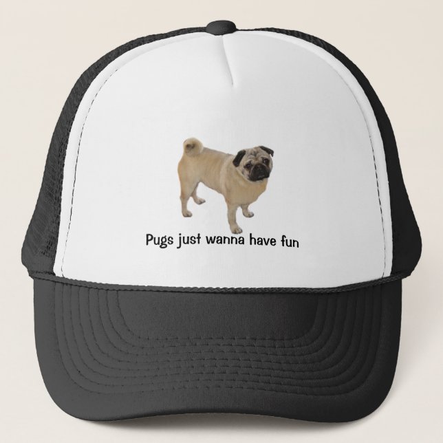Mops-Hut Truckerkappe (Vorderseite)