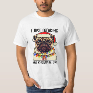 Mops I just Freeware Liebe Weihnachten Mops Liebha T-Shirt