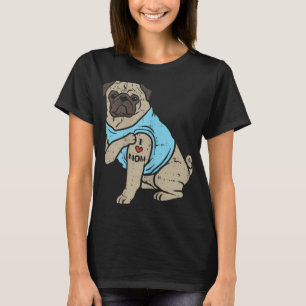 Mops I Liebe Mama Süße Tier Haustier Besitzer Frau T-Shirt