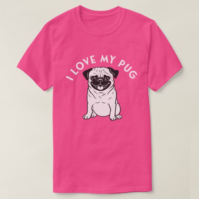 Mops I Liebe my Mops TShirt (Design vorne)