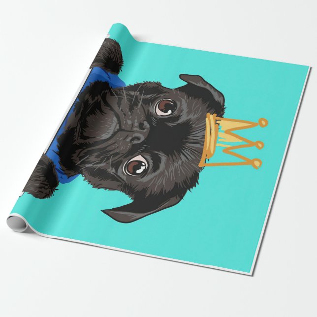 Mops I Rule The World Gift, Funny Mops Lover Gesch Geschenkpapier (Ungerollt)