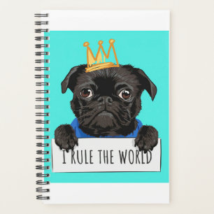 Mops I Rule The World Gift, Funny Mops Lover Gesch Planer