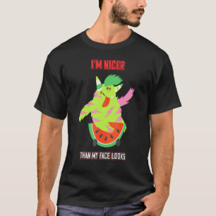 Mops Ich bin netter als mein Gesicht aussieht Lus T-Shirt
