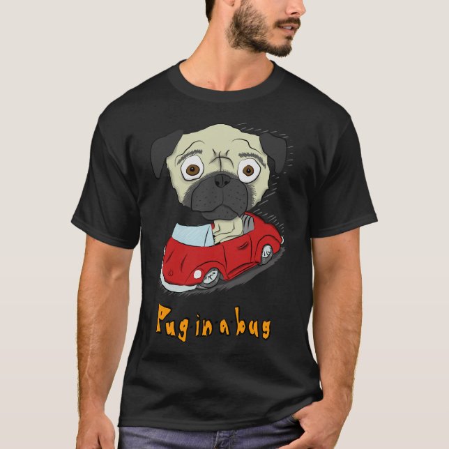Mops-in-a-bug Classic T - Shirt 129 (Vorderseite)