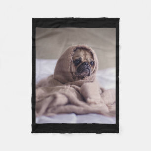 Mops in Blanket Niedlicher Mops Hund Lover Geschen Fleecedecke