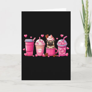 Mops in der Tasse Kaffeeliebhaber Valentinstag Her Karte