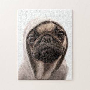 Mops in einem Hoodie Puzzle