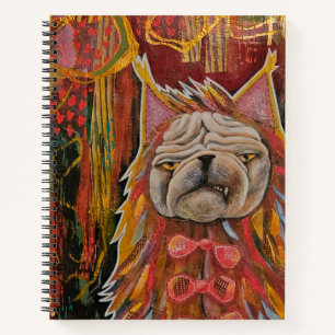 Mops in einem Katzenkostüm, unglücklicher Mops Abs Notizbuch