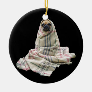 Mops in einer Decke Keramikornament