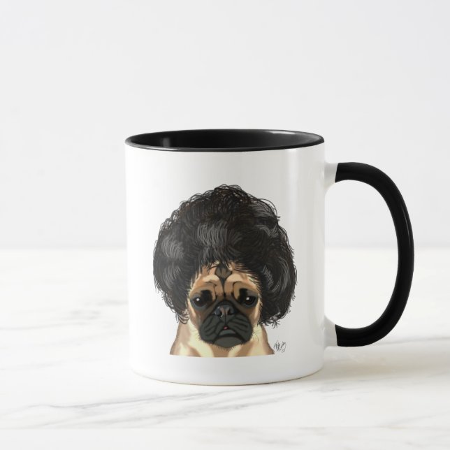 Mops in einer schlechten Wiege Tasse (Rechts)
