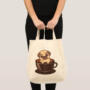Mops in einer Tasse Kaffee trinken Dose Pet Lover Tragetasche