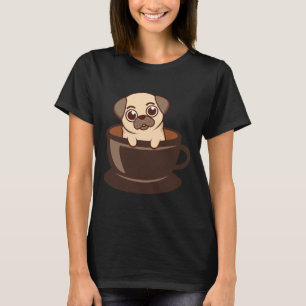 Mops in einer Tasse Süße Mops-Geschenke für Mops-L T-Shirt