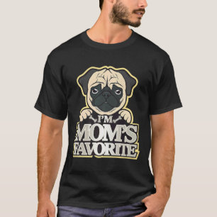 Mops in Mamas Lieblings Süß Lustig T-Shirt