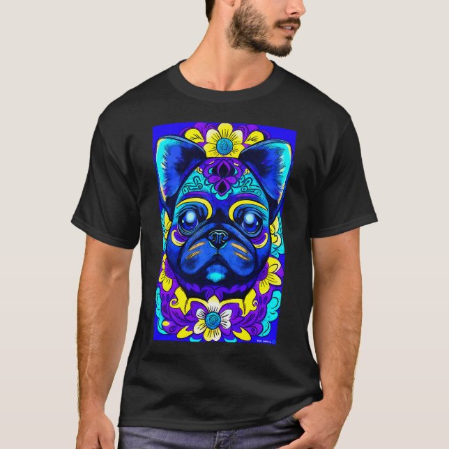 Mops in Mexiko 2 T-Shirt (Vorderseite)