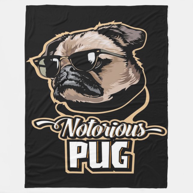 Mops Items Mops Gift Mops Blanket Fleecedecke (Vorderseite)