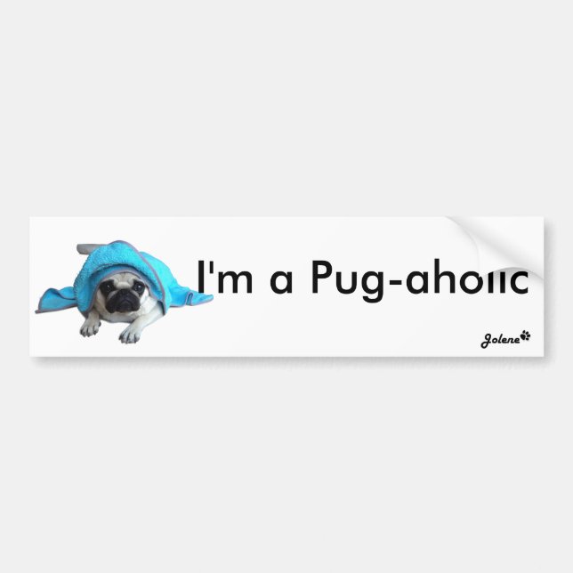 Mops Jolene Autoaufkleber (Vorne)